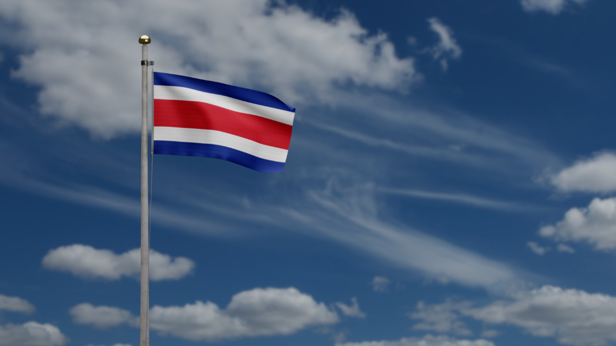 Costa Rica: A flag in the sky
