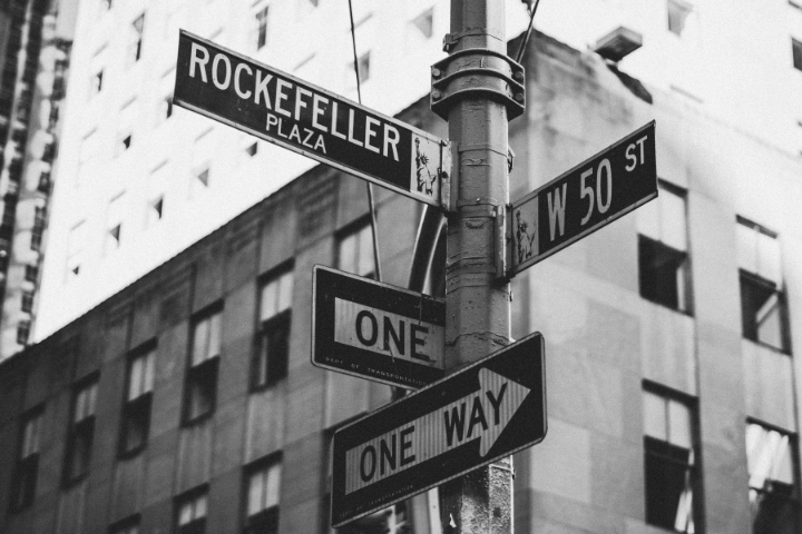 Rockefeller Plaza street sign